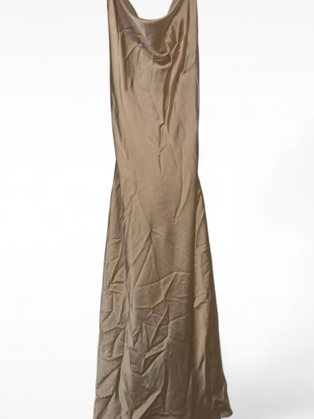 Show Me Your Mumu gold Satin Cowl Neck maxi Dress